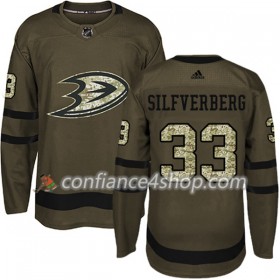Adidas Maillot de Hockey Anaheim Ducks Jakob Silfverberg 33 2017-2018 Camo Vert Authentic - Homme
